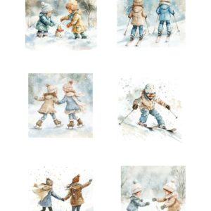 Reprint - Children Playing A4 klippeark