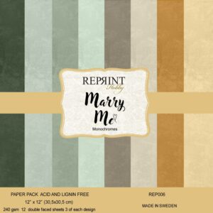 Reprint - Marry Me Monochromes 12x12
