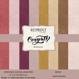 Reprint - Congrats Monochromes 12x12