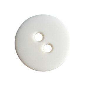 Knapp, 2 hulls 13mm, Hvit