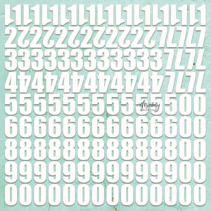Mintay Chipboard - Decor - Numbers 2