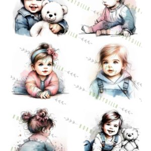Rispapir A4 Mennesker 1006 Baby jenter
