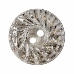 Knapp, 2 hulls 14mm, Glassklar
