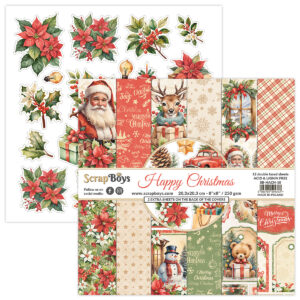 ScrapBoys Happy Christmas SB-HACH-10 8x8 Blokk