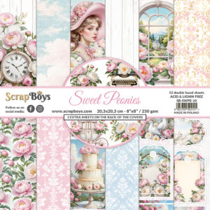 ScrapBoys Sweet Peonies SB-SWPE-10 8x8 Blokk