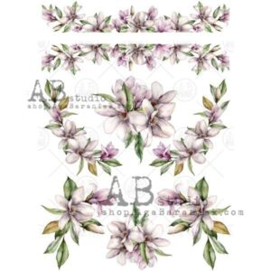 ABstudio Decoupage rice paper No.0242 magnolia2