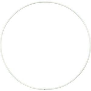 Metallring 1 stk - Dia. 15 cm, 2 mm, Hvit