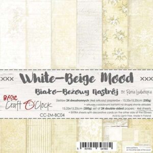Craft O'Clock - BASIC 04 - White/Beige Mood 6x6
