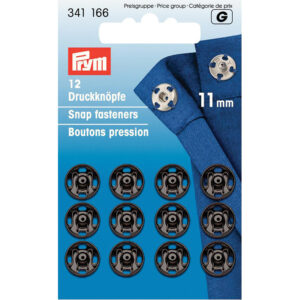 Trykknapper 11mm Sort