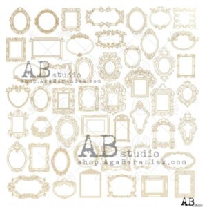 ABstudio Glam paper "Shiny little frames" Gull no.3