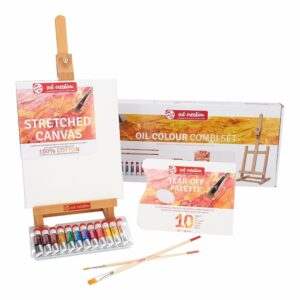 Art Creation Oil Colour Combi Set m/staffeli & lerret
