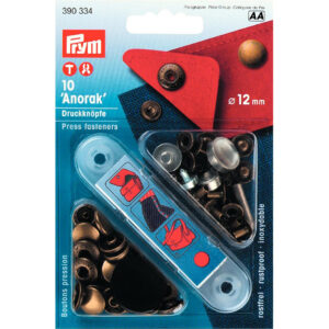 Prym Trykknapper Anorak 12mm -Kobber