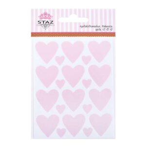 Staz Klistremerker – Hjerte Babyrosa
