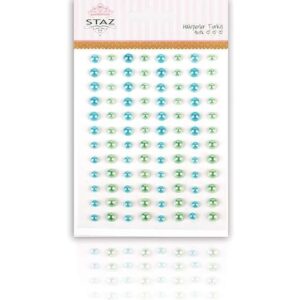 Staz Halvperler m/lim – Turkis
