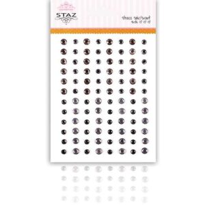 Staz Halvperler m/lim – Sølv/Sort