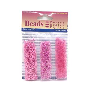 Perlesett trio – 2,5mm 3x4g – Fuchsia