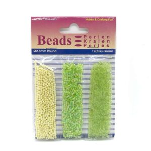 Perlesett trio – 2,5mm 3x4g – Lime