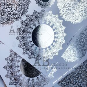 ABstudio Glam paper ""Glam mandala" Sølv foil no.72