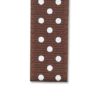 Prikkete bånd 10mm – 12 Brun – 10m