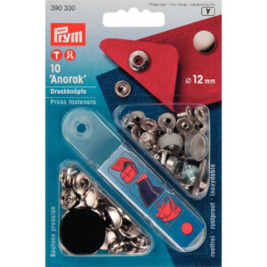 Prym Trykknapper Anorak 12mm 10stk – Sølv
