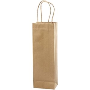 Papirpose, H: 36 cm, B: 13x8 cm, 125 g, Brun