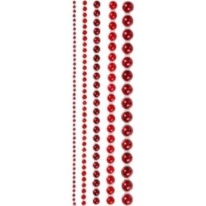 Halvperler Rød str. 2-8 mm