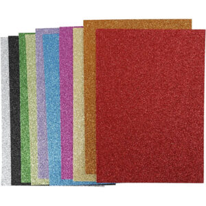 Mosegummi Glitter Grønn A4