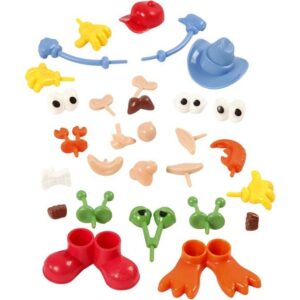 Kroppsdeler - 1 Pk., 26 Stk., 0,8-6,8 cm, Ass. Farger