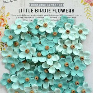 Little Birdie Beaded Blooms Arctic Ice 50Pc