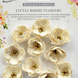 Little Birdie Embossed Daisies Moon Light 10Pc