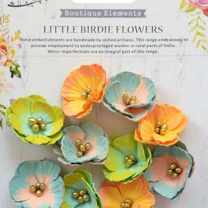 Little Birdie Embossed Daisies Pastel Palette 10Pc