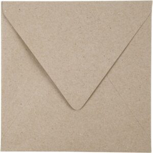 Resirkulert konvolutt, 50stk, 16x16 cm, 120 g, Natur
