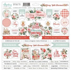 Mintay Merry Little Christmas 10 Cardboard Stickers