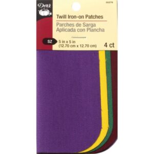 Strykelapp Twill ass.farger 4stk