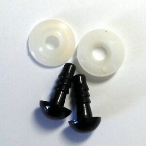 Sikkerhetsøyne 6mm sort - 10stk