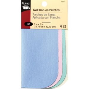 Strykelapp twill ass.farger 4 stk