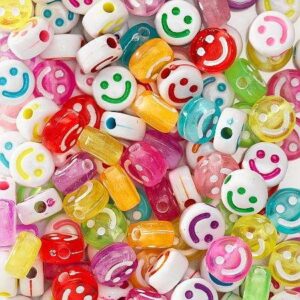 Perler med smilefjes - fargemi