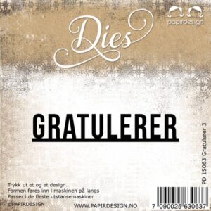 Papirdesign Dies Gratulerer.3
