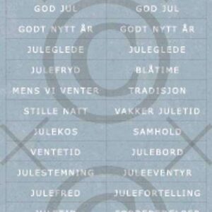 Papirdesign klistremerke Juleeventyr blå