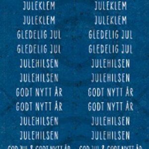 Papirdesign klistremerke Gledelig jul, blå