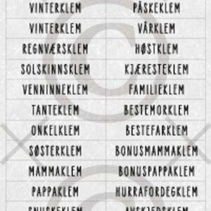 Papirdesign klistremerke Klem