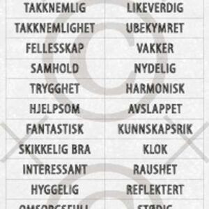 Papirdesign klistremerke Takknemlighet