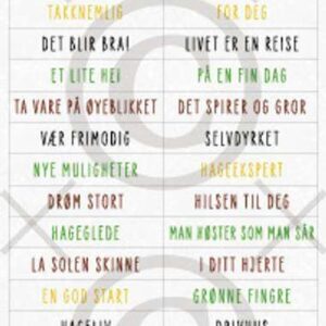 Papirdesign klistremerke Hageliv