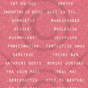 Papirdesign klistremerke Jordbær