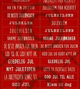 Papirdesign Klistremerke - Varm juleklem