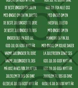 Papirdesign Klistremerke Julefred Grønn