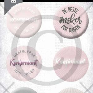 Papirdesign buttons Konfirmant 9