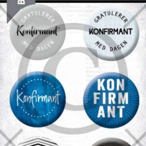 Papirdesign buttons Konfirmant 8