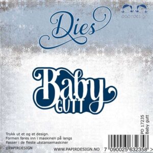 Papirdesign Dies - Baby gutt