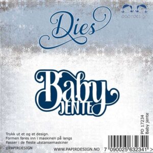 Papirdesign Dies - Baby jente